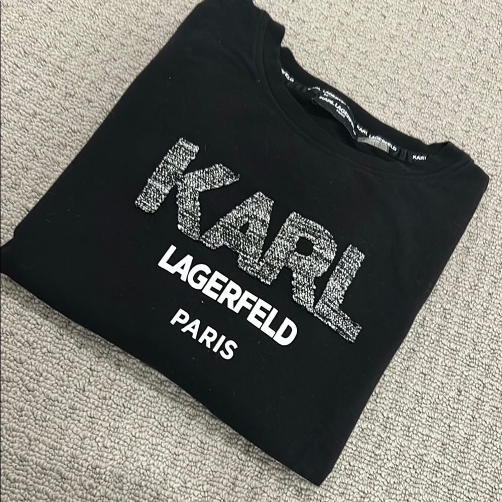 Karl Lagerfeld Black Logo Sweatshirt